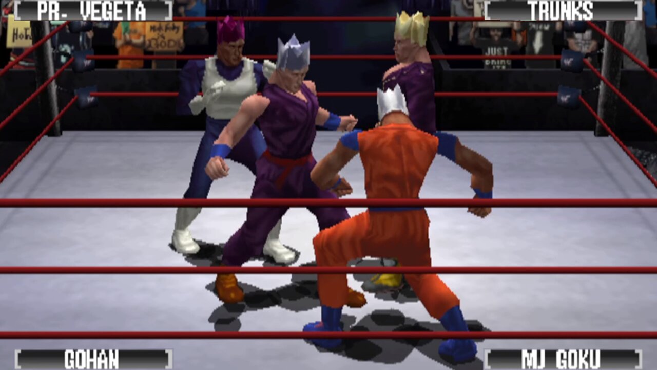 Trunks X Gohan X "Prince" Vegeta X Michael Jackson Goku [WWF No Mercy Mod]