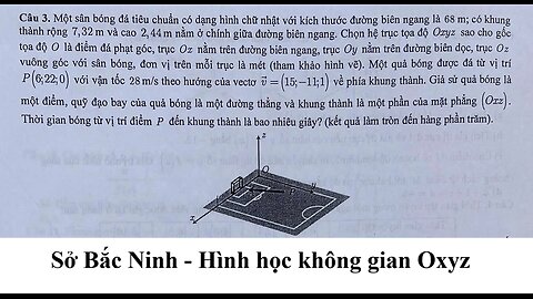 Sở Bắc Ninh: Một sân bóng đá tiêu chuẩn có dạng hình chữ nhật với kích thước đường biên ngang là 68