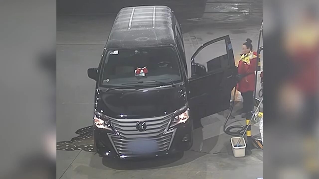 Car catches fire at petrol station in China, worker and driver fight blaze