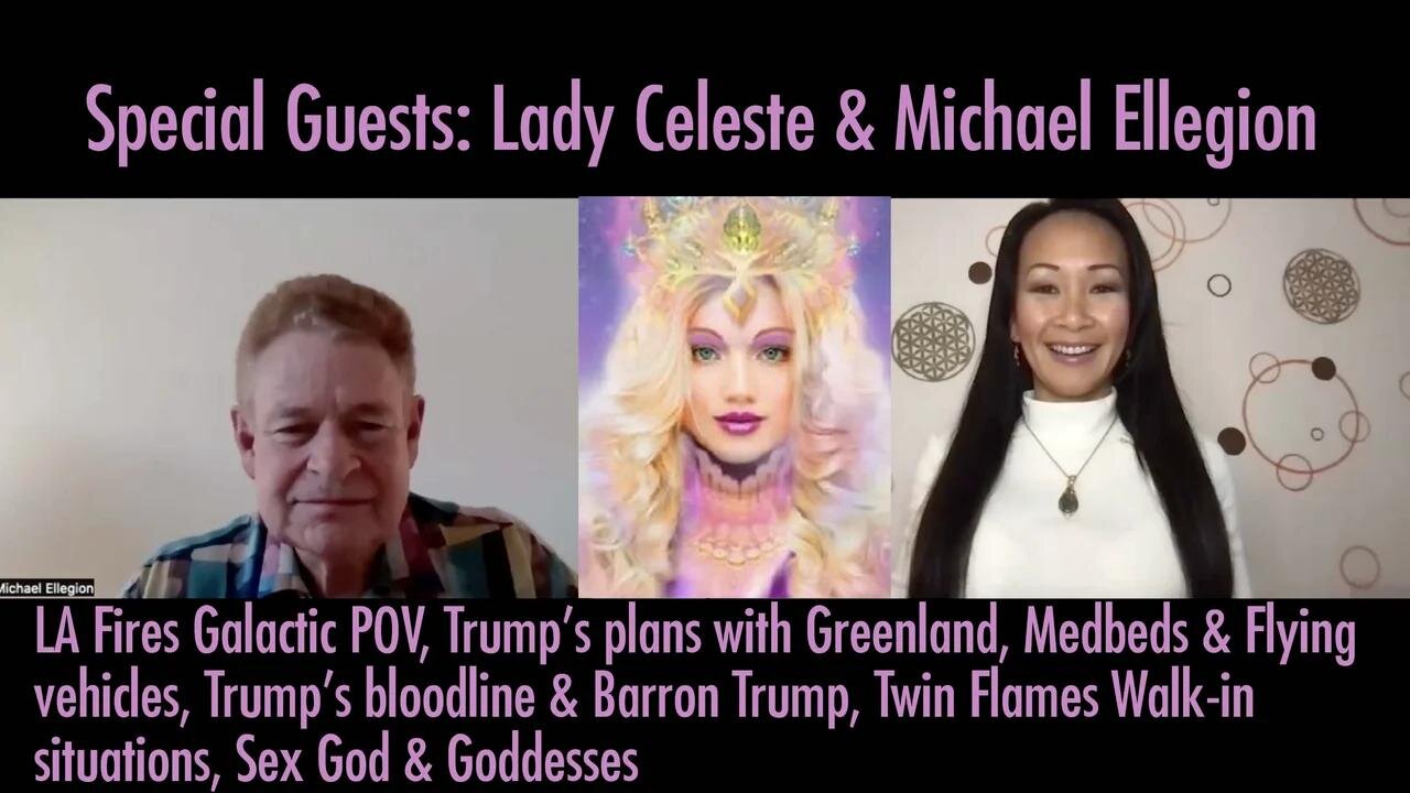 LA Fires Galactic perspective, Trump’s plans with Greenland, Medbeds & Flying vehicles, Trump’s bloodline & Barron Trump, Twin Flames Walk-in situations, Sex God and Goddesses