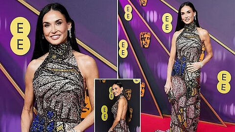 Demi Moore Stuns in Sequin Gown at 2025 BAFTAs