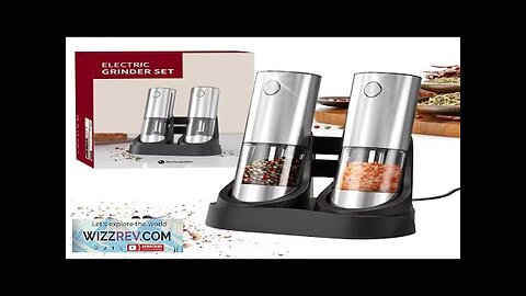 2024 Electric Salt and Pepper Grinders Set Capacity 190ML USB Rechargeable Base Review