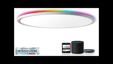 48W 50cm Smart LED Ceiling Light Dimmable 3000K~6500K With RGB Ambient Light Review