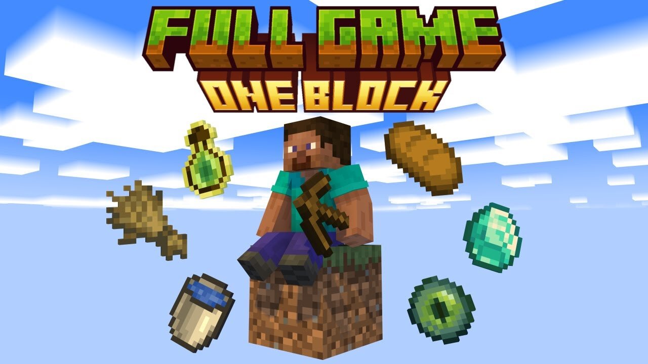 Minecraft ONE BLOCK Challenge: FULL GAME Walkthrough!