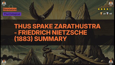 Thus Spake Zarathustra - Friedrich Nietzsche (1883) Summary