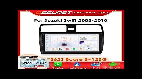 8GB 128GB Android 13 2 Din Car Radio Multimedia Player For Suzuki Review