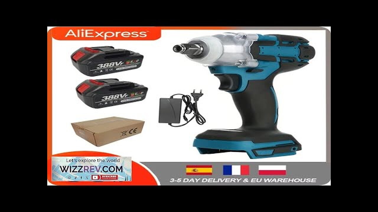 Electric Impact Wrench Brushless Cordless Electric Wrench 1/2 inch Compatible Makita 18V Review