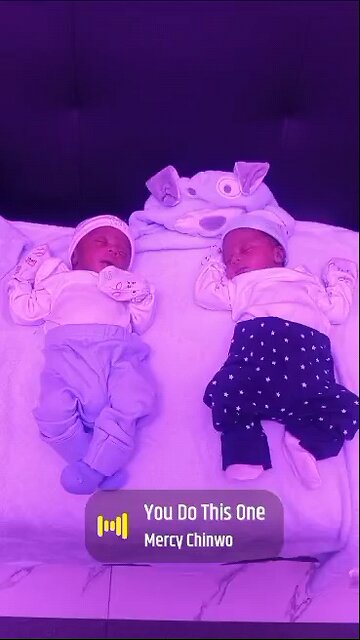 Few weeks after birth.. Beautiful twin babies ❤️