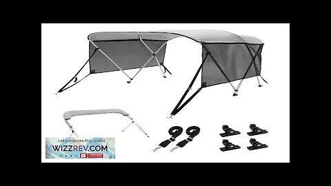 VEVOR 3 Bow Bimini Top Boat Cover Detachable Mesh Sidewalls 600D Polyester Review