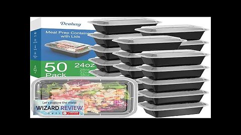 50 Pack (100-Piece) 24 oz Meal Prep Containers Reusable with Lids Sturdy Review