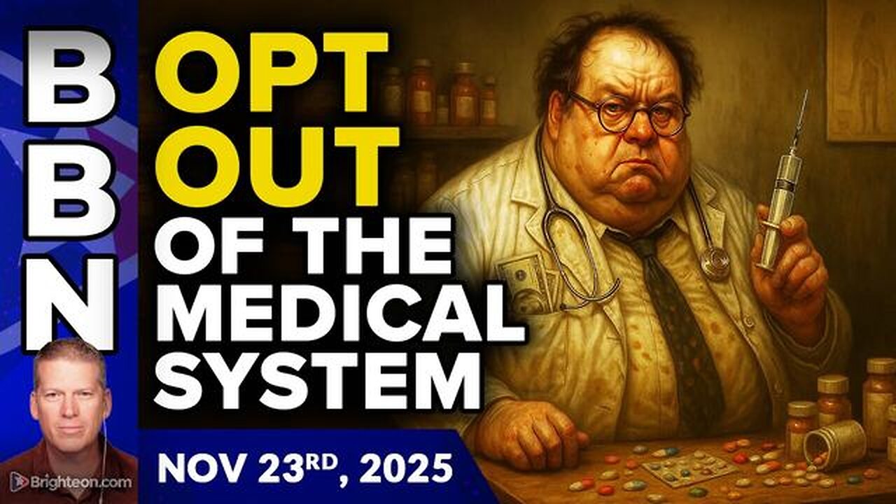 BBN, Nov 23, 2025 - OPT OUT of the western medical system, and you’ll be healthier, wealthier..