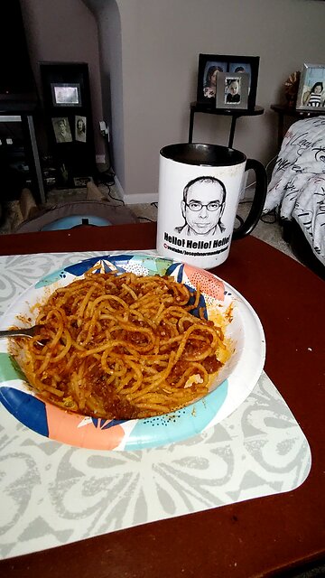 Eating Mueller's Pot-Sized Spaghetti, Dbn, MI, 1/28/26