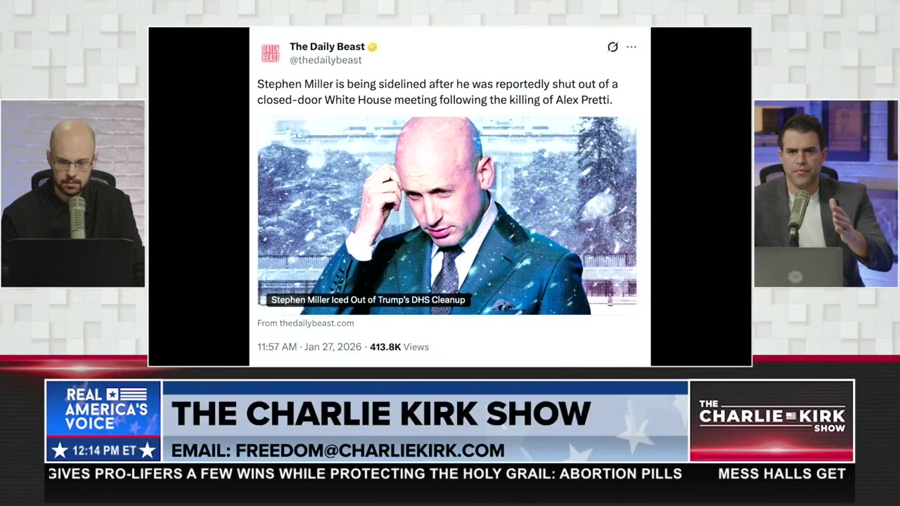 STEPHEN MILLER NOT BEING "SIDELINED": "COMPLETELY UNTRUE"