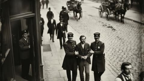 Fun with AI - Josef K. and Guards Walk Down the Street