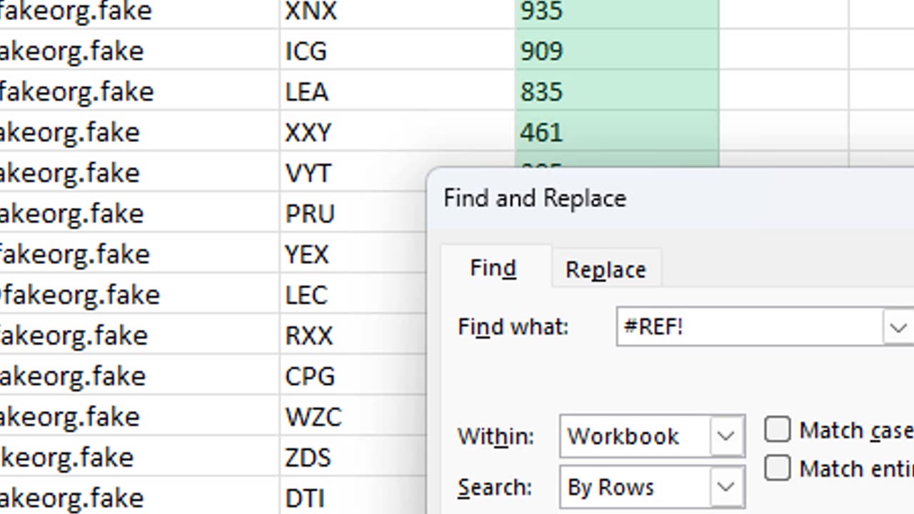 How to Search For Reference Errors in Excel