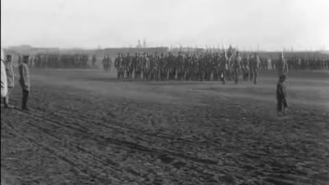 1919 Generals Zhannen & Syrovy Preparing Cavalry and Military Parade | Public Domain