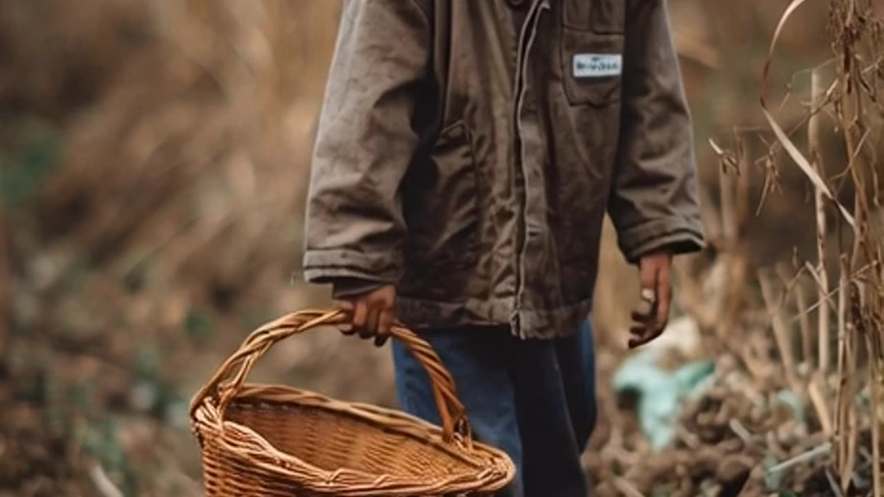 Little boy farming