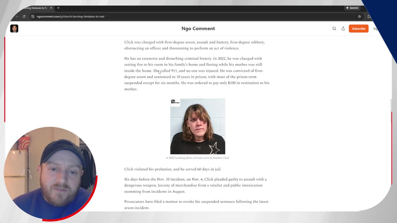 Arson Trans. Person Had a Prior Conviction