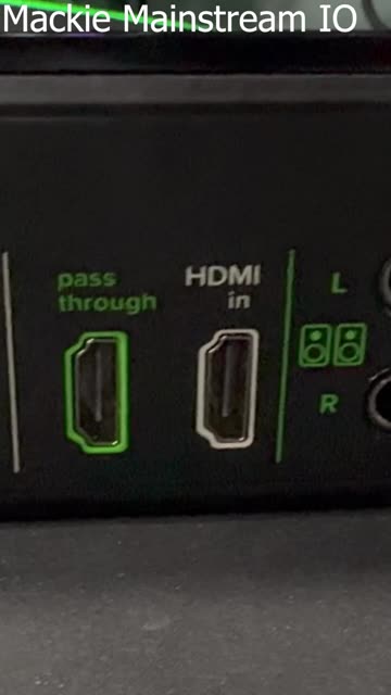 Mackie Mainstream back IO