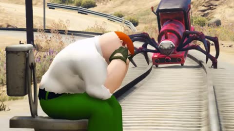 Peter Meets Chu Chu Charles Train In Gta 5 #Gta5 #Shorts