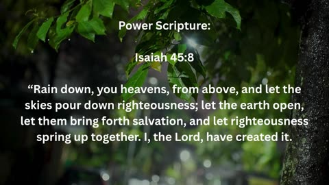 Power Scripture: Isaiah 45:8