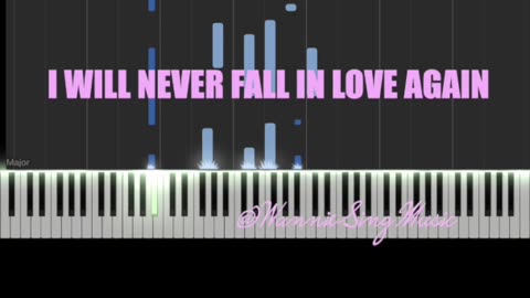 I will never fall in love again piano