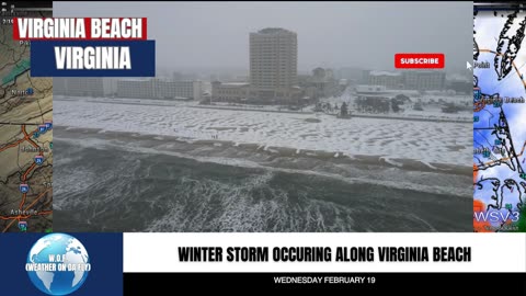 Winter Storm Hits Virginia Beach: Heavy Snow Today! 2/19/25 #shorts #weather #snowfall