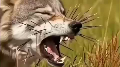 The lions attacked the porcupine, and what happened next...