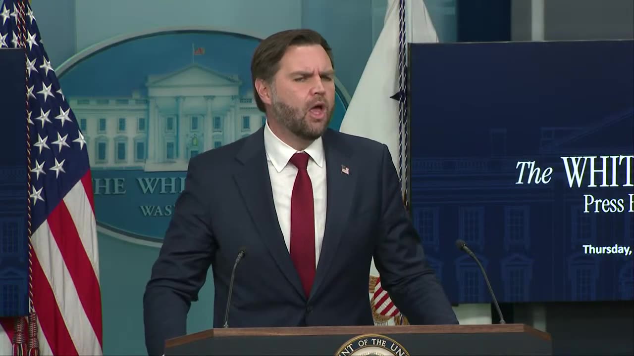 Karoline Leavitt, JD Vance speak at White House