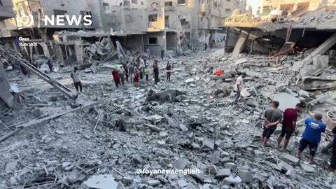 Aftermath of massive ‘Israeli’ strikes on Gaza City