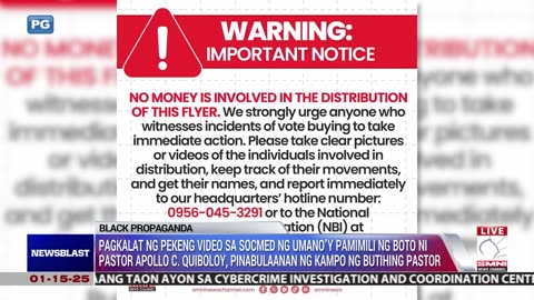 Pagkalat ng pekeng video sa socmed ng umano'y pamimili ng boto ni Pastor Apollo, pinabulaanan