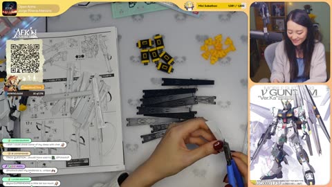 [1/26/25] Rainy Outside, Cozy Gundam Building w/ You Inside 🥰 | Nu Gundam (Ver. Ka) MG Model Kit...