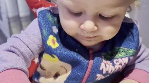 Baby Kayla Attacks the Fries 🍟😂