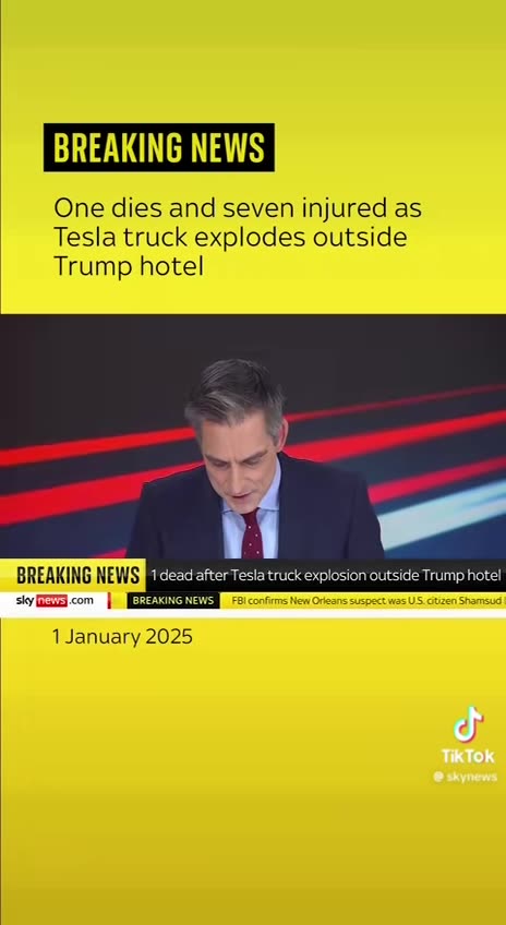 One has died and seven are injured from the Tesla truck explosion outside the Trump hotel