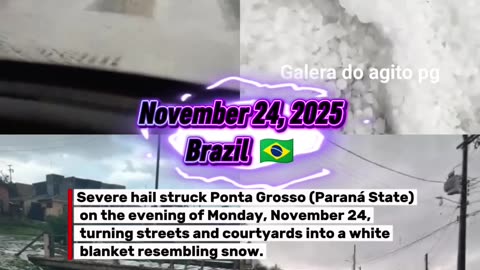 November 24, 2025 Ponta Grosso, Paraná State, Brazil