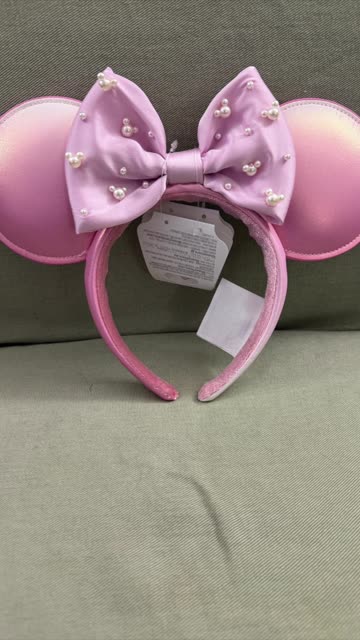 Disney Parks Iridescent Pink Minnie Mouse Ears Headband #shorts