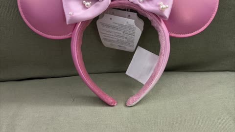 Disney Parks Iridescent Pink Minnie Mouse Ears Headband #shorts