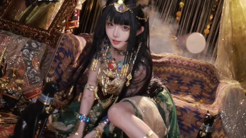 East Asian Beauty Ebony Mini Skirt Undulating Close-up Highlights - Daily Beauty EP 406