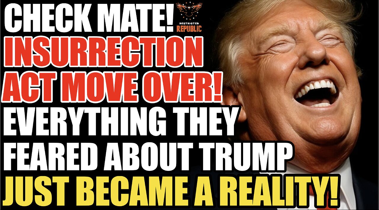OMG! Insurrection Act Move Over! Everything They Feared About Trump Just Became a Reality Overnight!
