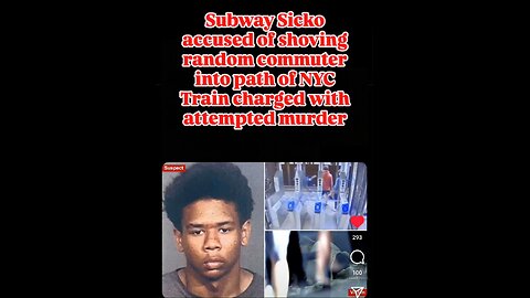 Subway sicko shove's random commuter into NYC train path