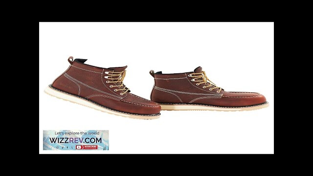 Steel Toe Work Boots US Size 9 Waterproof Moc Toe for Men Review