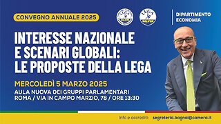 🔴 Intervento dell'On. Alberto Bagnai al Convegno annuale 2025 del dipartimento economia della Lega.