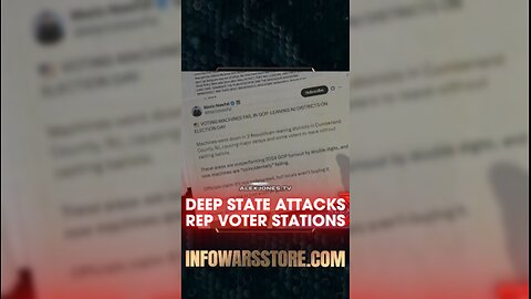 Alex Jones: Deep State Attacking Republican Voter Stations & Blaming Trump - 11/4/25