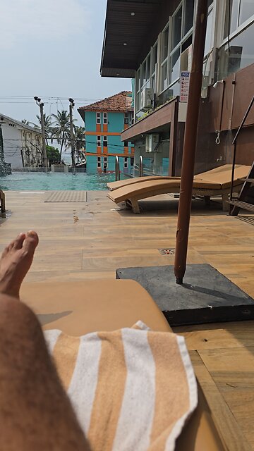 sunny day by the pool