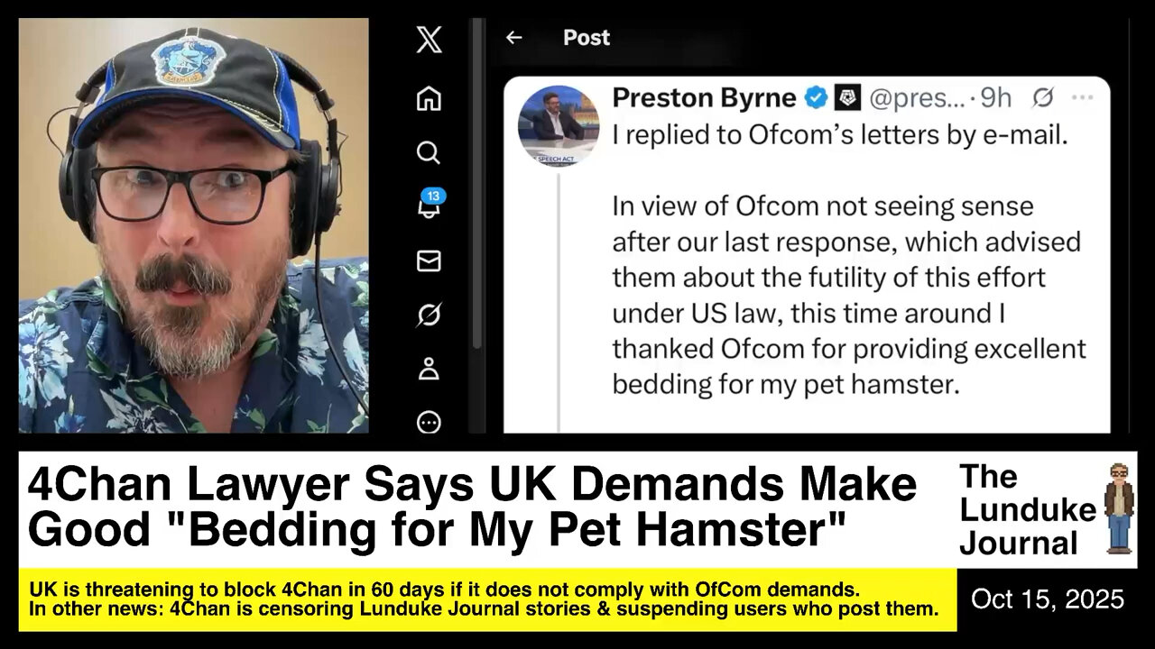4Chan Lawyer Says UK Demands Make Good Bedding for My Pet Hamster