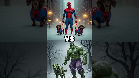 Marvel Showdown! Superheroes and Their Dogs Battle”