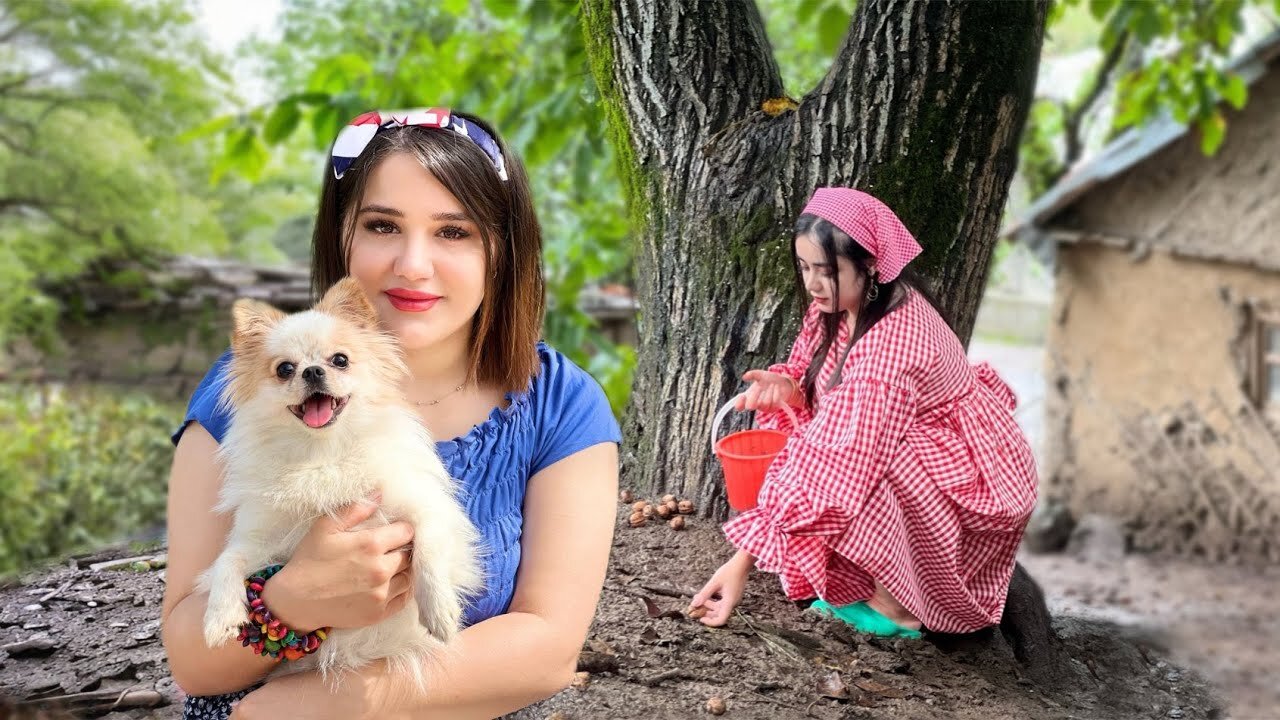 Daily Life of Two Sisters in a Rural Paradise | Walnut Harvest and Cooking