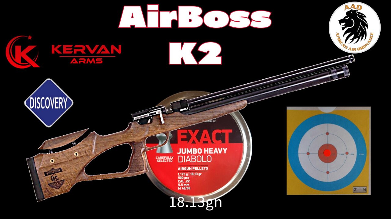 Kervan Arms Airboss K2 in 5 5mm test with JSB 18 13gn @ 55 yards