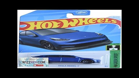 Mattel Hot Wheels Tesla Model Y HW Green Speed 3/10 Blue 15/250 Review