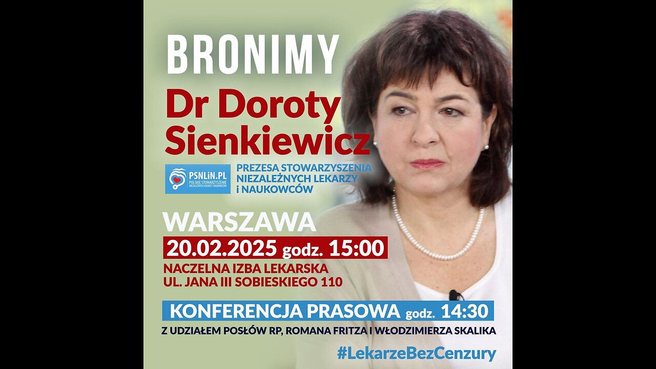 Prof. Dorota Sienkiewicz, przed Naczelnym Sądem Lekarskim w Warszawie 20.02.2025 Cze 1.